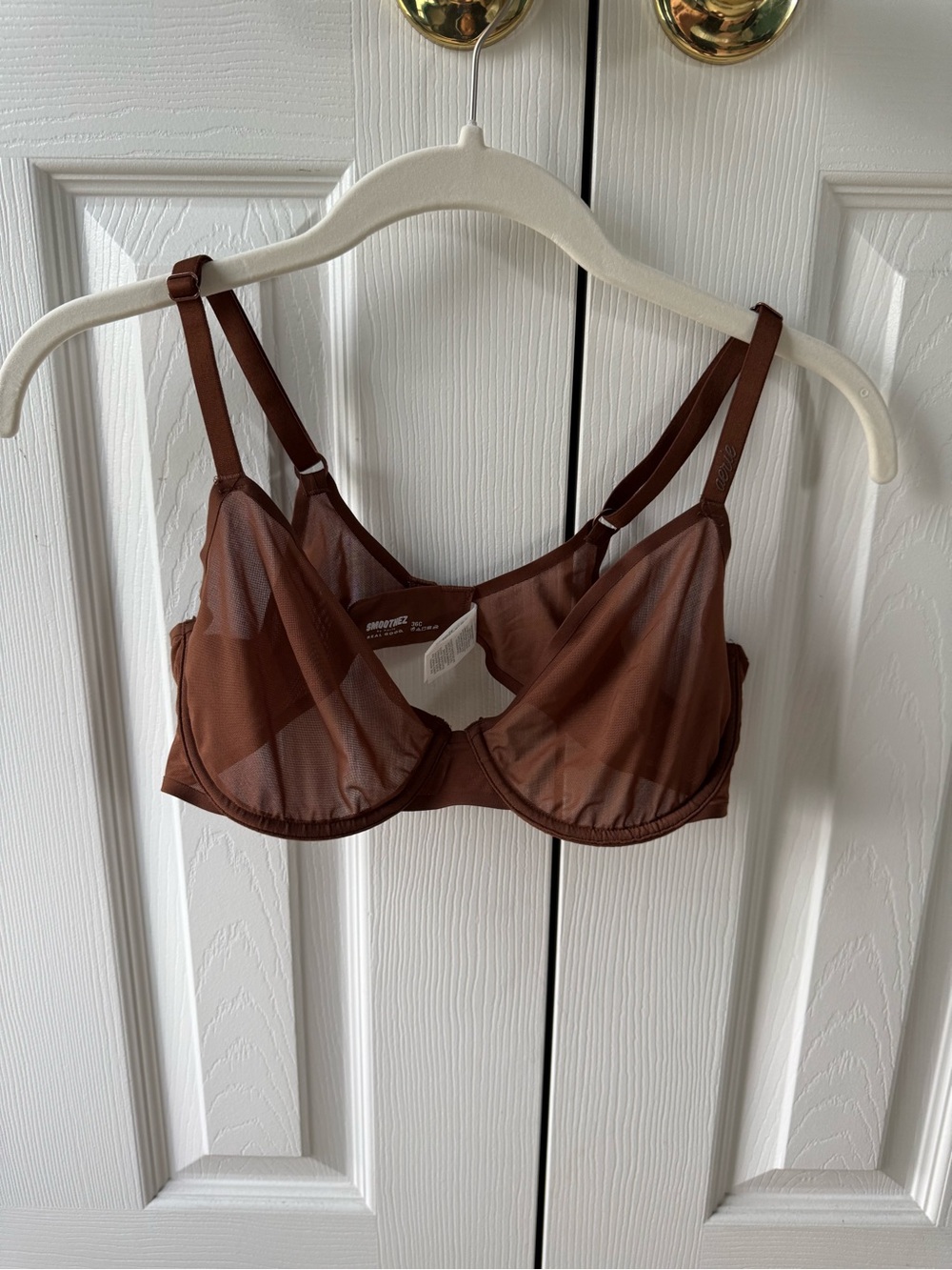 aerie Sheer Underwire Bra in Chocolate Brown